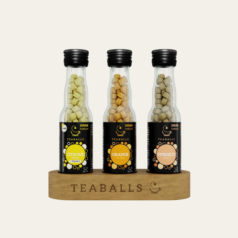 TEABALLS Eistee & Limonade Bundle mit Holzaufsteller - refreshing summer drinks